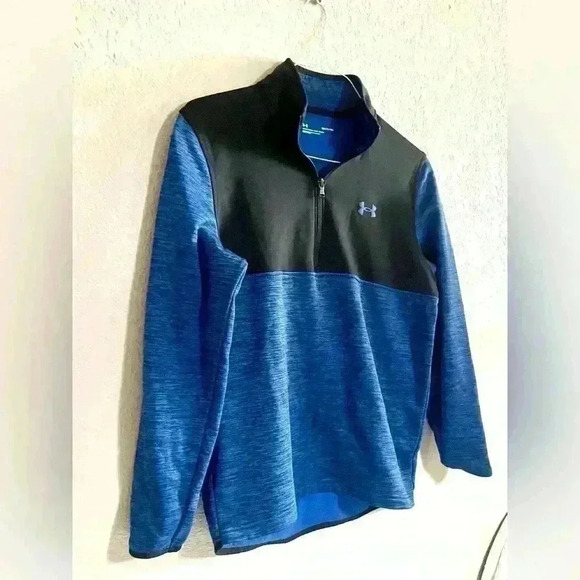 Under Armour Men’s Fleece Colorblock 1/2 Zip Pullover Jacket Small - Picture 2 of 6